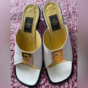 Fendi White Heels